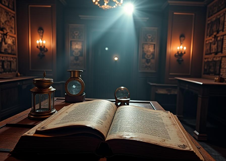 Sala de escape misteriosa con ambientación victoriana