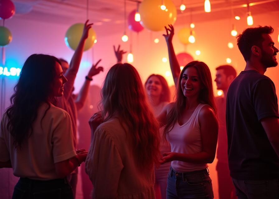 Celebración privada en sala temática decorada para evento especial